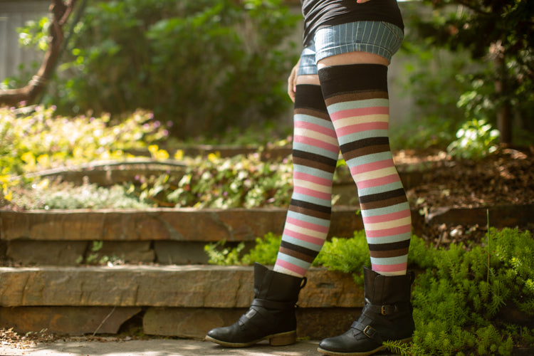 Extraordinary POC-Trans Pride Thigh High - $1 donation to GLITS!