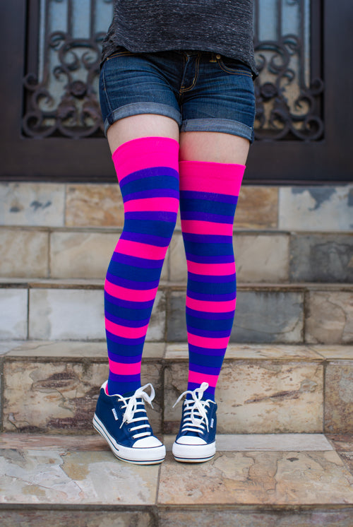 Original Pride Thigh High Socks - Bisexual