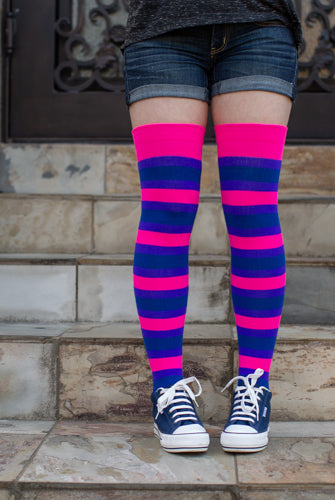 Original Pride Thigh High Socks - Bisexual