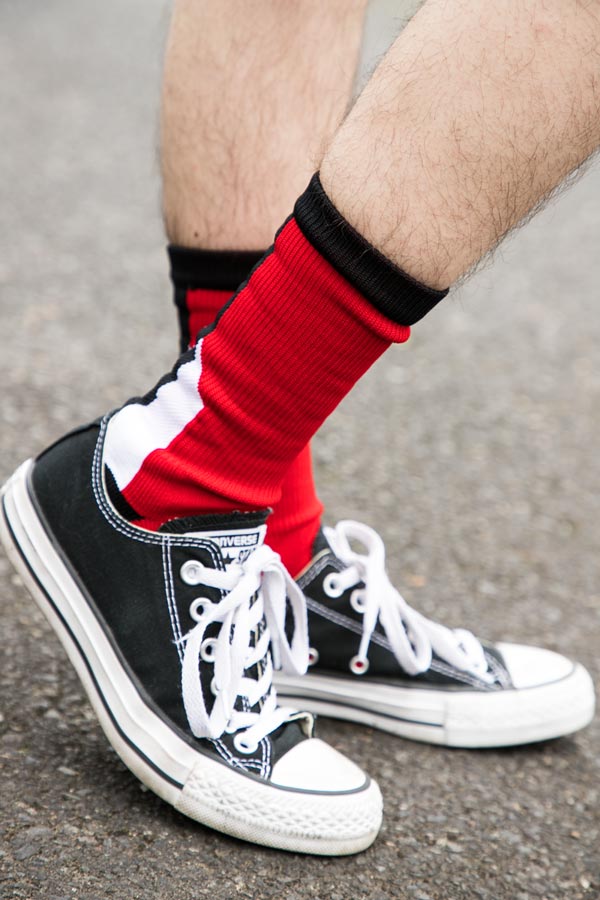 Team Spirit Socks - Red & Black - Med