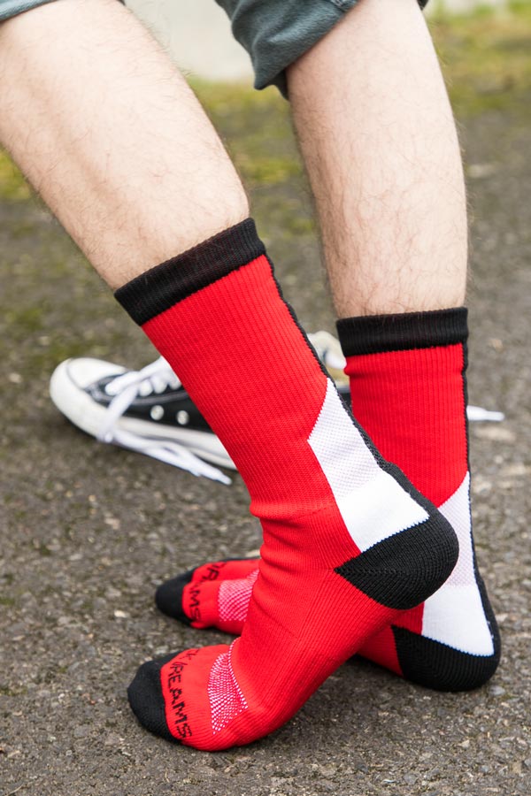 Team Spirit Socks - Red & Black - Med