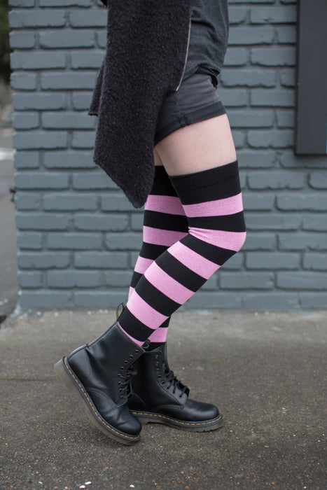 Extraordinary Programming Socks - Black/Rose Pink
