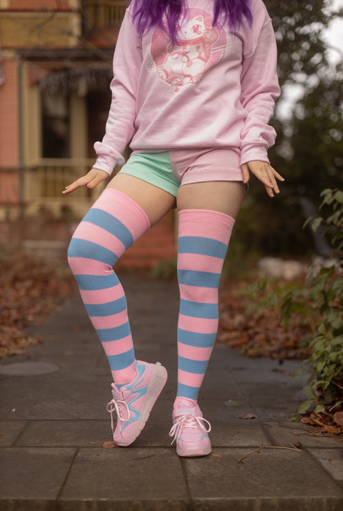 Extraordinary Bright Stripes - Pink & Blue