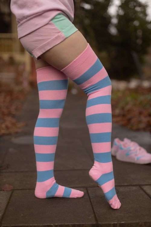 Extraordinary Programming Socks - Pink/Blue