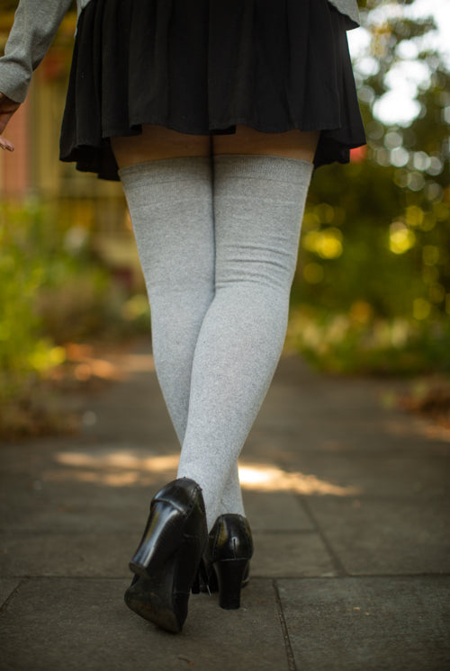Extraordinary Thigh High Socks - Grey