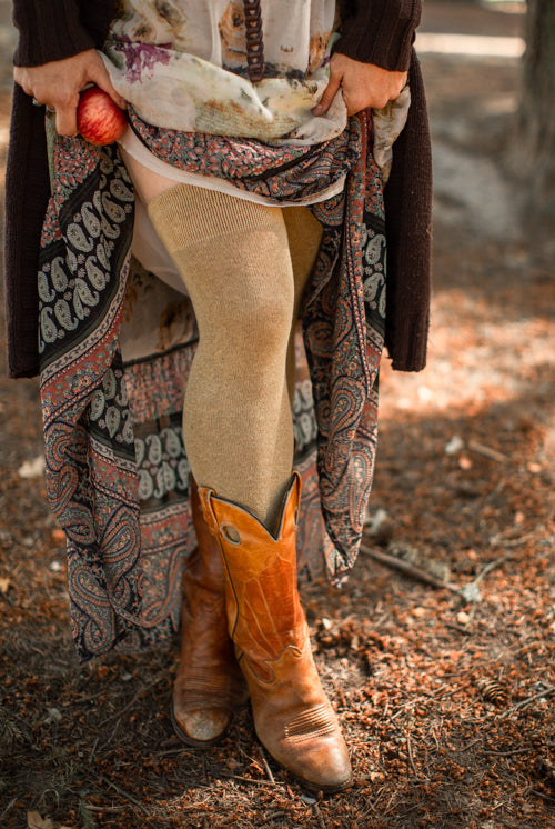 Extraordinary Thigh High Socks - Mustard