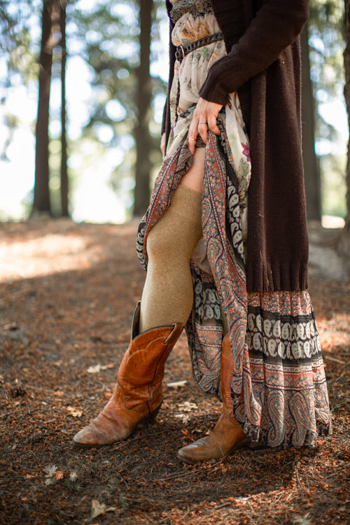Extraordinary Thigh High Socks - Mustard