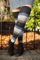 Extraordinary Elemental Stripes Thigh High - Glacier