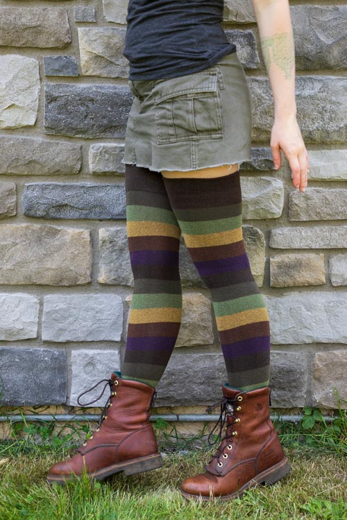 Extraordinary Elemental Stripes Thigh High - Terra