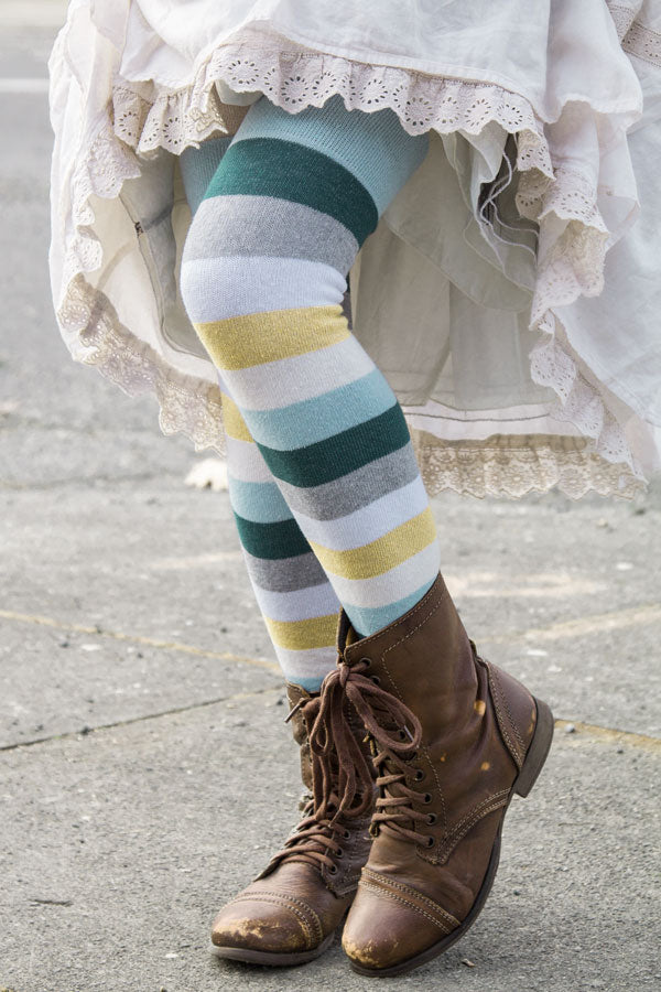 Longer Elemental Stripe Extraordinary Socks - Zephry