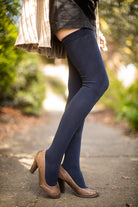 Extraordinarily Longer Thigh High Socks - Navy