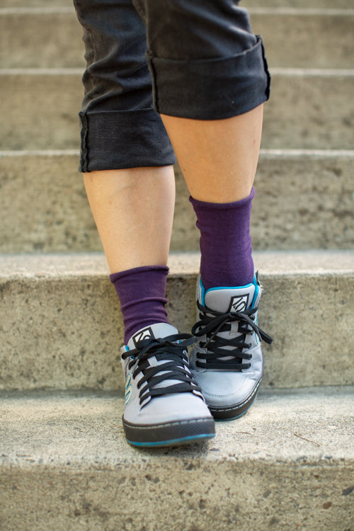 Roll Top Crew - Plum