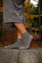 Chevron Anklet - Extra Large - Charcoal/Black