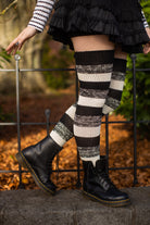 Cookies and Cream Thigh High Socks - Large