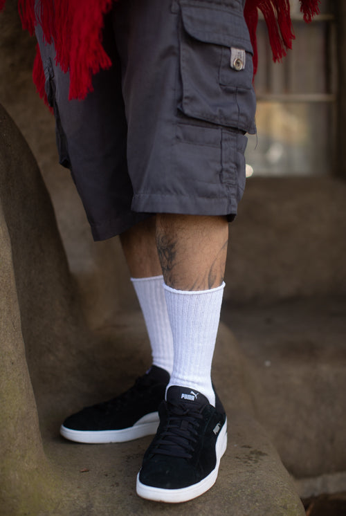 Classic Ribbed Bootsock - White