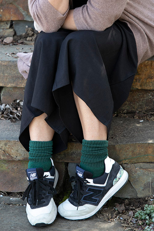 Classic Ribbed Bootsock - Hunter