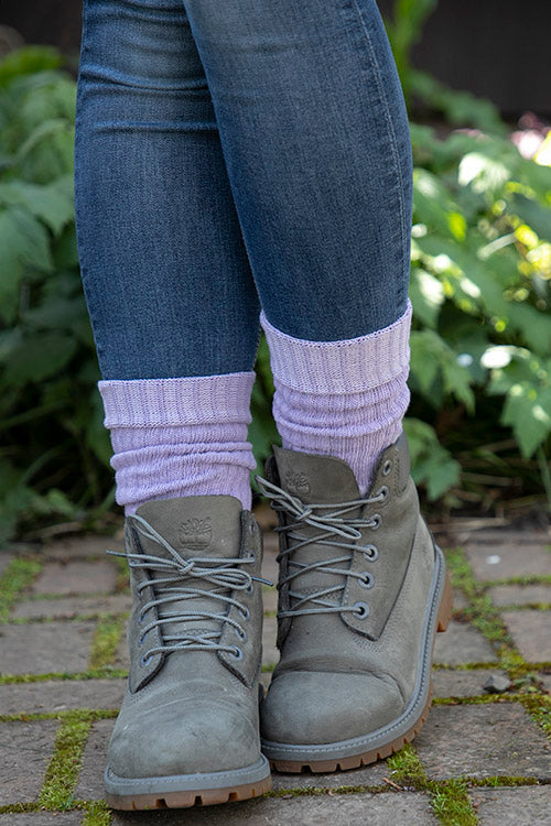 Classic Ribbed Bootsock - lilac