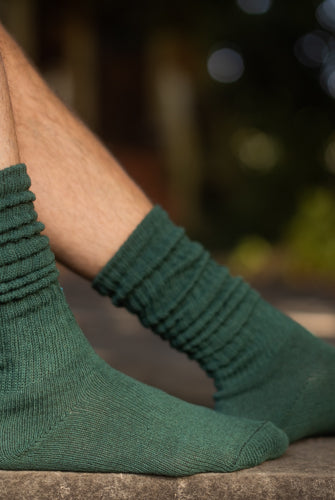 Cotton Slouch Socks - Hunter