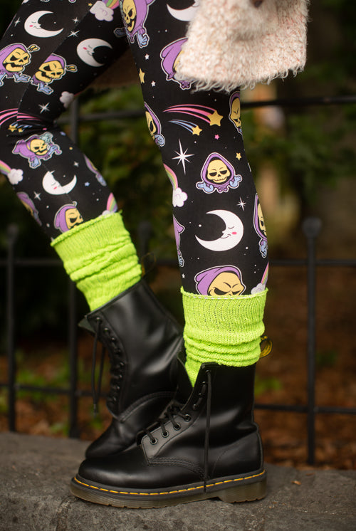 Cotton Slouch Socks - Lime