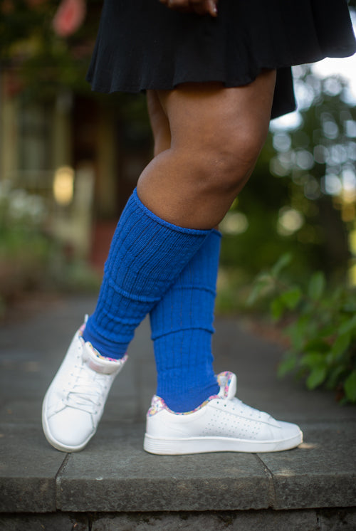 Cotton Slouch Socks - Royal
