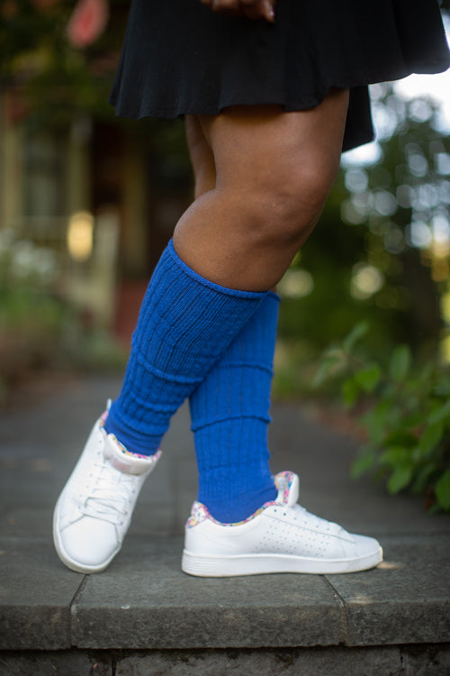 Cotton Slouch Socks - Royal