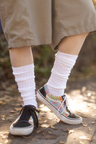 Cotton Slouch Socks - White