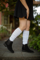Cuffable Scrunchable Knee High Socks - White