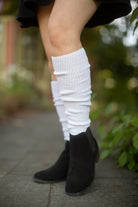 Cuffable Scrunchable Knee High Socks - White