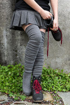 Long Cuffable Scrunchable Socks - Charcoal