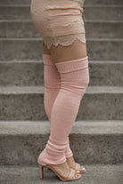 Long Cuffable Scrunchable Leg Warmers - Pink