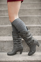 Longer Thicker Slouch Socks - Charcoal