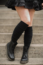 Longer Thicker Slouch Socks - Black