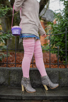 Longer M45 Ribbed Thigh High with Roll Top - Pink - $1 donation to the Black Resilience Fund