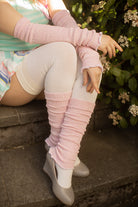 Marled Scrunchable Arm Warmer - Pink