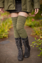 Ribbed M Stockings - Olive