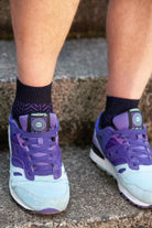 Chevron Anklet - Large - Black/Purple