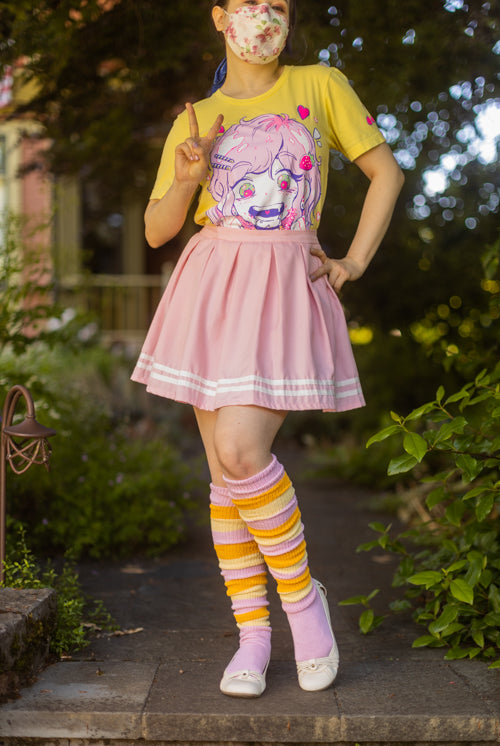 Sherbet Stripes Thigh High - Dreamsicle