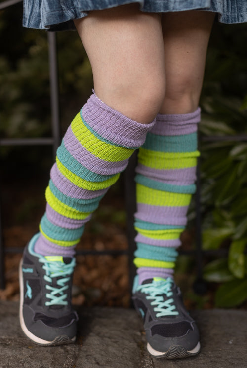 Sherbet Stripes Thigh High - Artic Freeze