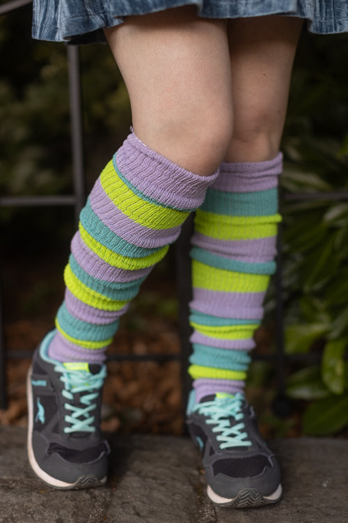 Sherbet Stripes Thigh High - Artic Freeze