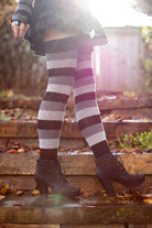 Shadow Stripes Thigh High Socks