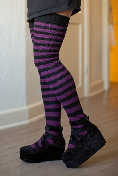 Super Stripes - Black/Purple