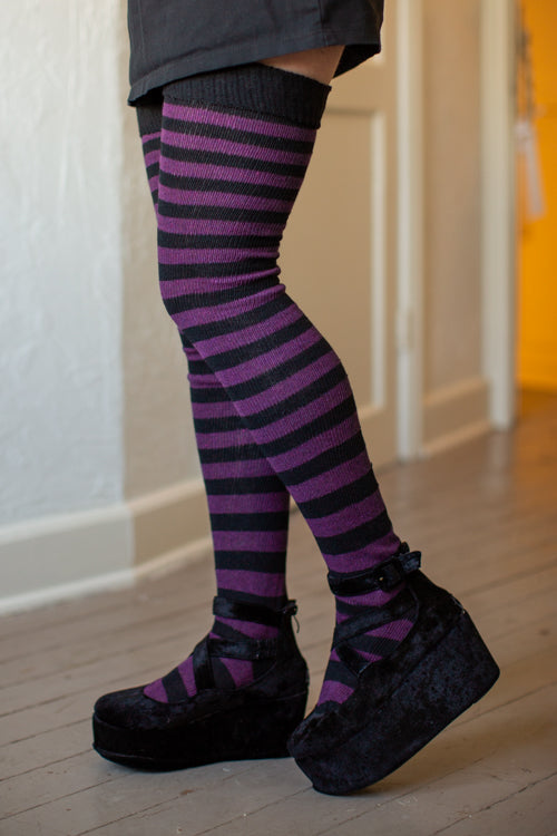 Super Stripes - Black/Purple