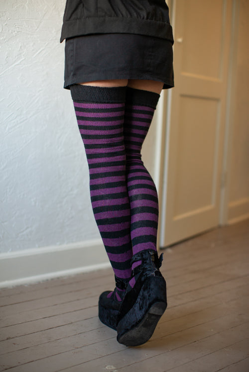 Super Stripes - Black/Purple
