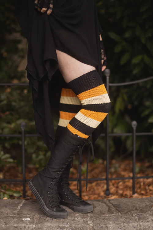 Trick or Treat Stripes Thigh High