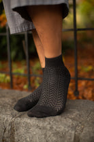 Chevron Anklet - Extra Large - Black/Granite