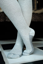 Extraordinary Wool Waffle Thigh High - Cookies and Cream