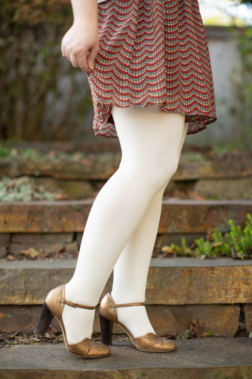 Signature Cotton Tights - Ivory