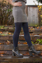 Signature Cotton Tights - Navy - OS