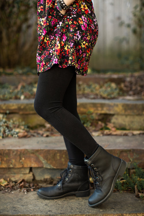 Signature Cotton Leggings - Black - OS