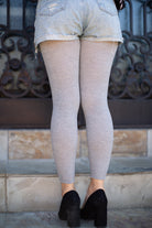 Signature Cotton Leggings - Heather Slate - OS